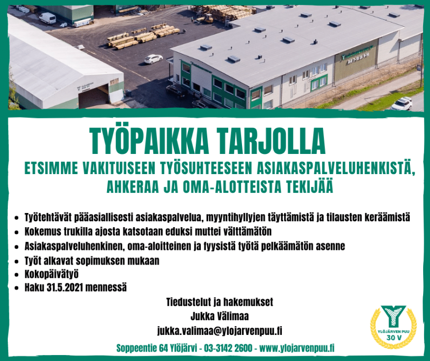 Yleiskuva Ylöjärven Puun myymälästä