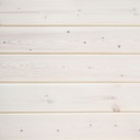 20x170 Hirsipaneeli Mänty 2-laatu Valkolakattu Päätypontattu L=4,2m (2,65m2/pkt, 4kpl/pkt)