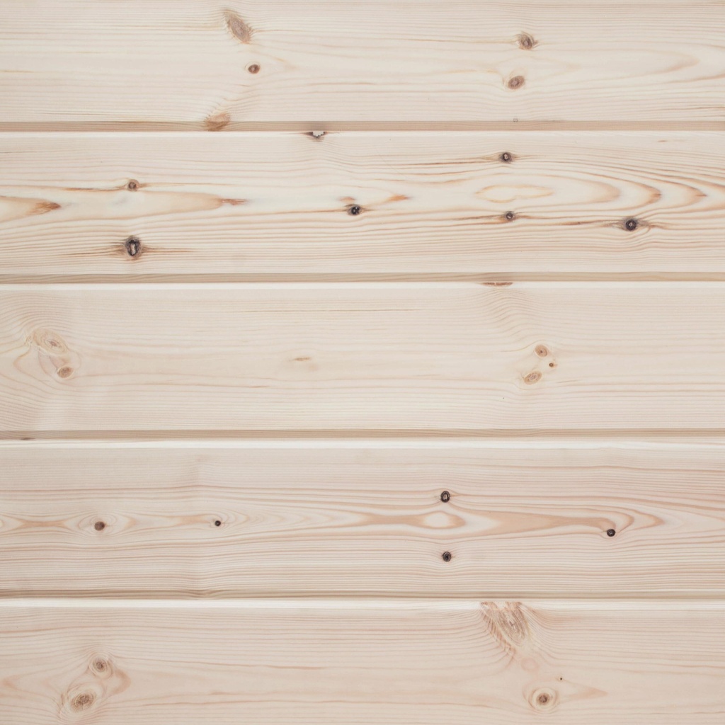 20x170 Hirsipaneeli Mänty 2-laatu Puuvalmis Päätypontattu L=4,5m (2,84m2/pkt, 4kpl/pkt)