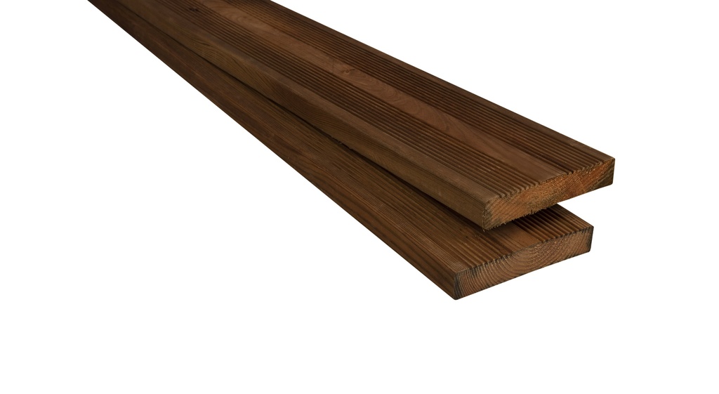 Terassilauta Kestopuu Ruskea 28x145 mm Aaltoura