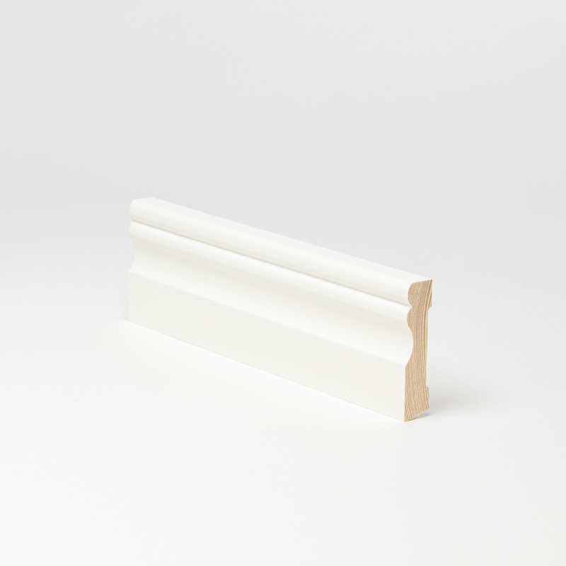 Jalkalista Mänty 15x67x4400 mm Koriste Valkoinen