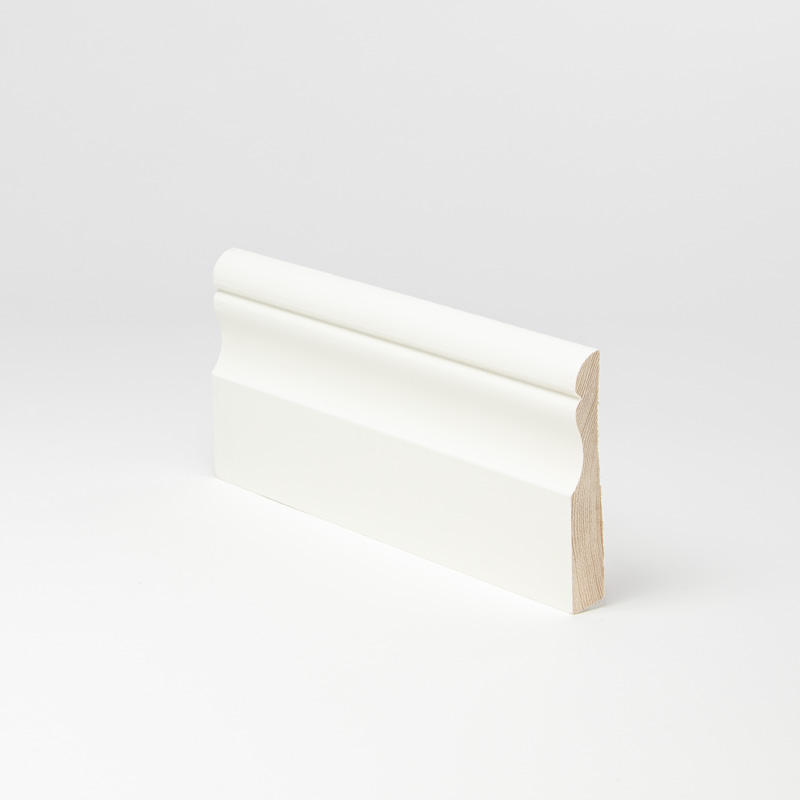 15x95 Jalkalista Mänty Valkoinen Koriste l=3,0m