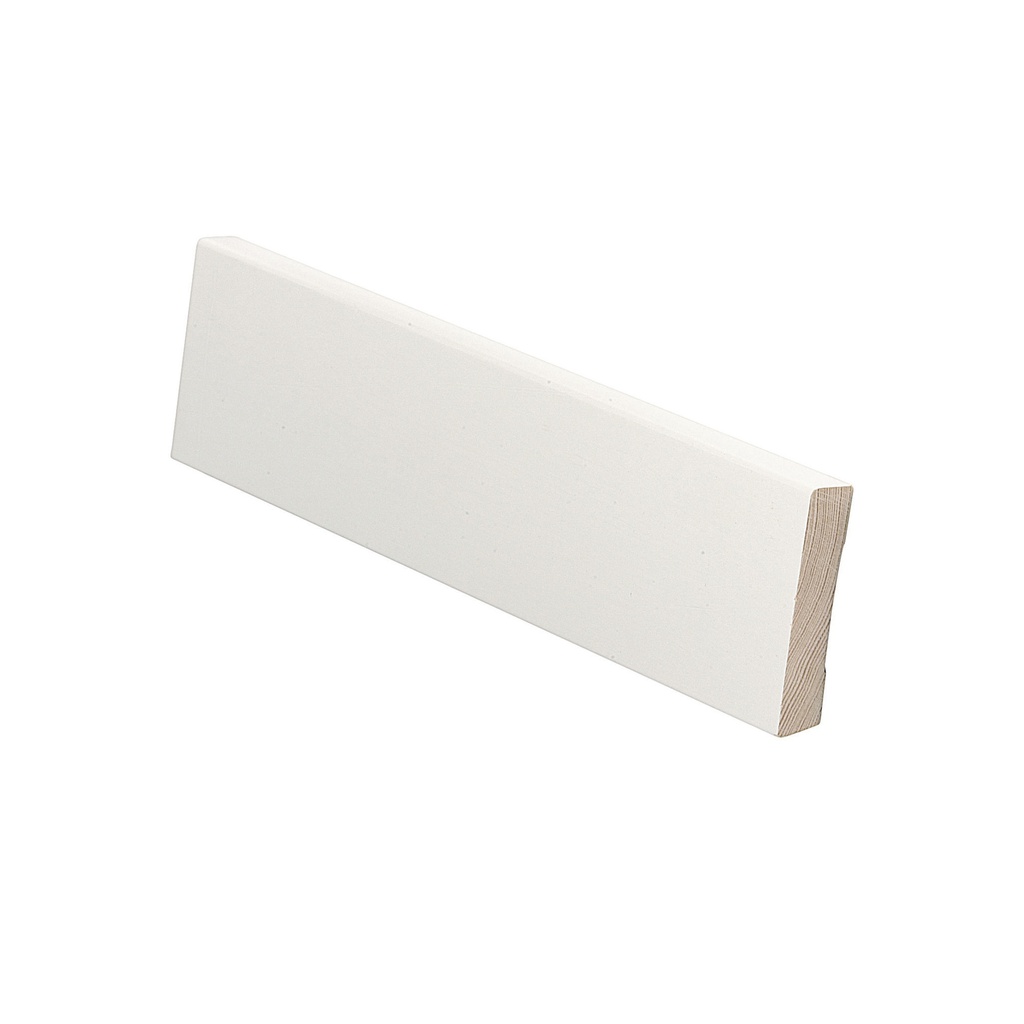 Jalkalista Mänty 12x58x3300 mm Valkoinen