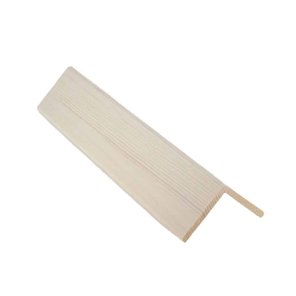 Reunalista Mänty 42x42/35x2400 mm Valkolakattu