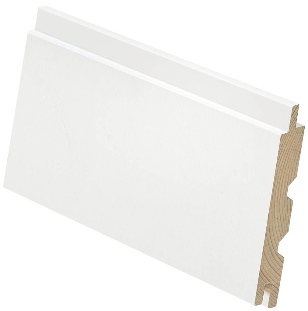 Mäntypaneeli 15x120x2370 STS4 Saga Valkoinen (1,26m2/pkt, 5kpl/pkt)