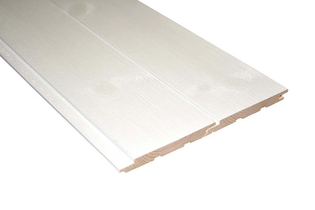 Mäntypaneeli 13x120x2350 mm Roso 2-Laatu Puhdas Valkoinen (1,76m2/pkt, 7kpl/pkt)