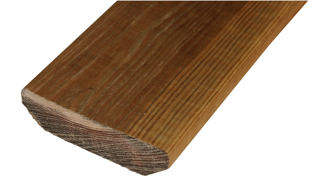 Terassilauta Kestopuu Ruskea 28x95 mm Sileä Viistetty