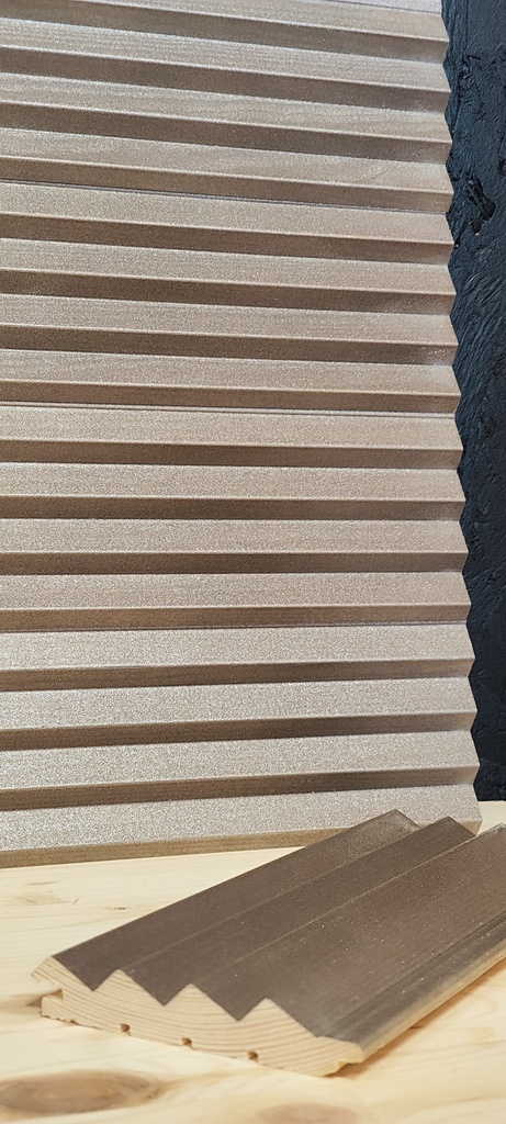 Mäntypaneeli  15x90x2700 mm VIRE 2-Laatu Helmiäisruskea (1,28m2/pkt, 6kpl/pkt)