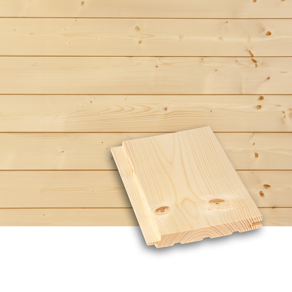 Kuusipaneeli 14x120x2400 mm STS4P (1,02m2/pkt, 4kpl/pkt)