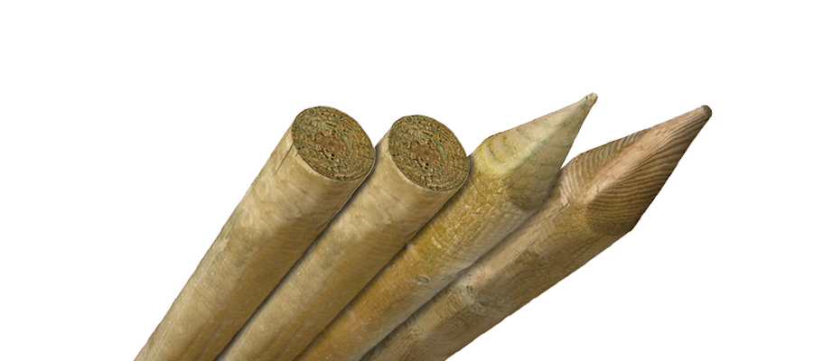 Kestopuu Vihreä 80x2500 mm Kartanopylväs Pyöreä A-Luokka