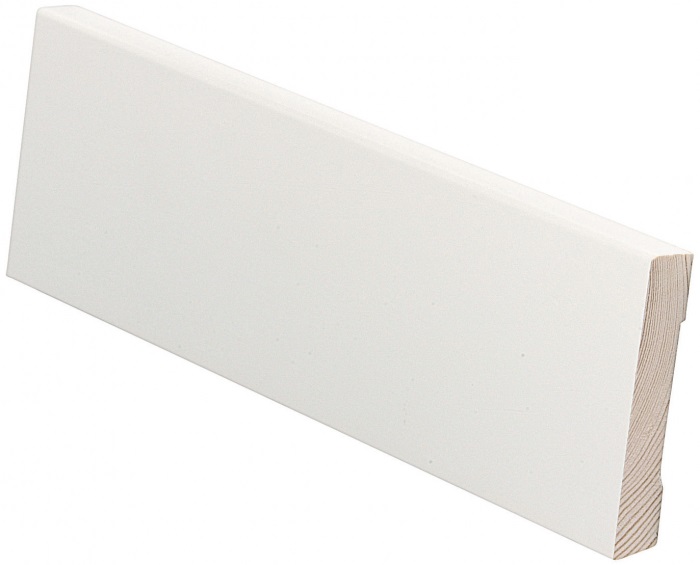 Jalkalista Mänty 12x70x3600 mm Valkoinen