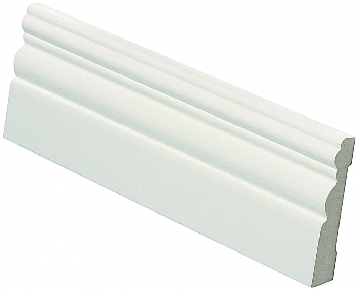 12x70 Jalkalista MDF Koriste Valkoinen l=3,3m