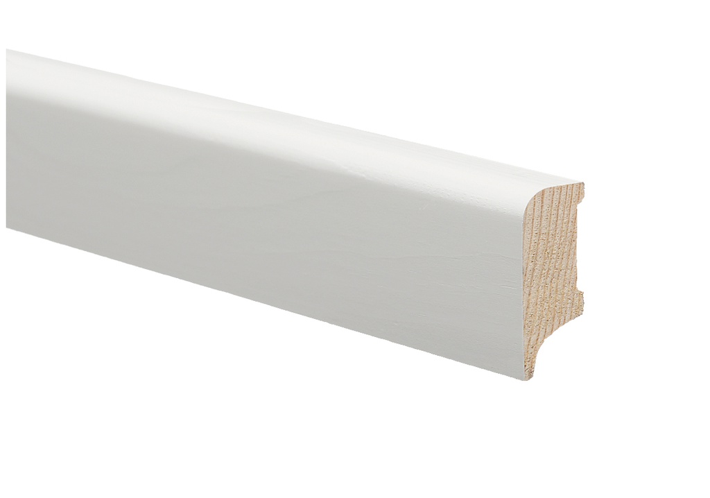 16x42 Jalkalista Mänty Johtoura Valkoinen l=3,2m