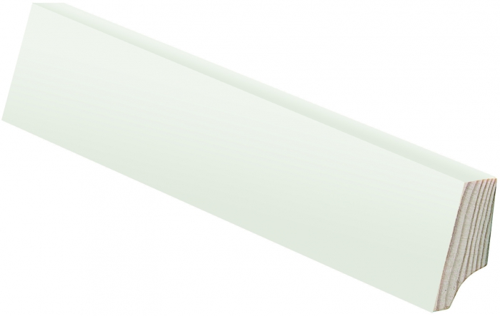 Jalkalista Mänty 21x44x3600 mm Valkoinen