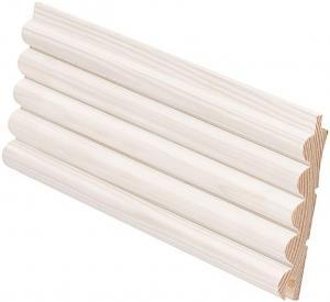 Mäntypaneeli  15x95x2370 mm Sormipaneeli Valkovahattu (0,96 m2/pkt, 5kpl/pkt)