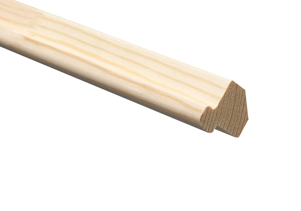 Sisänurkkalista Mänty 25x25x2400 mm Puuvalmis