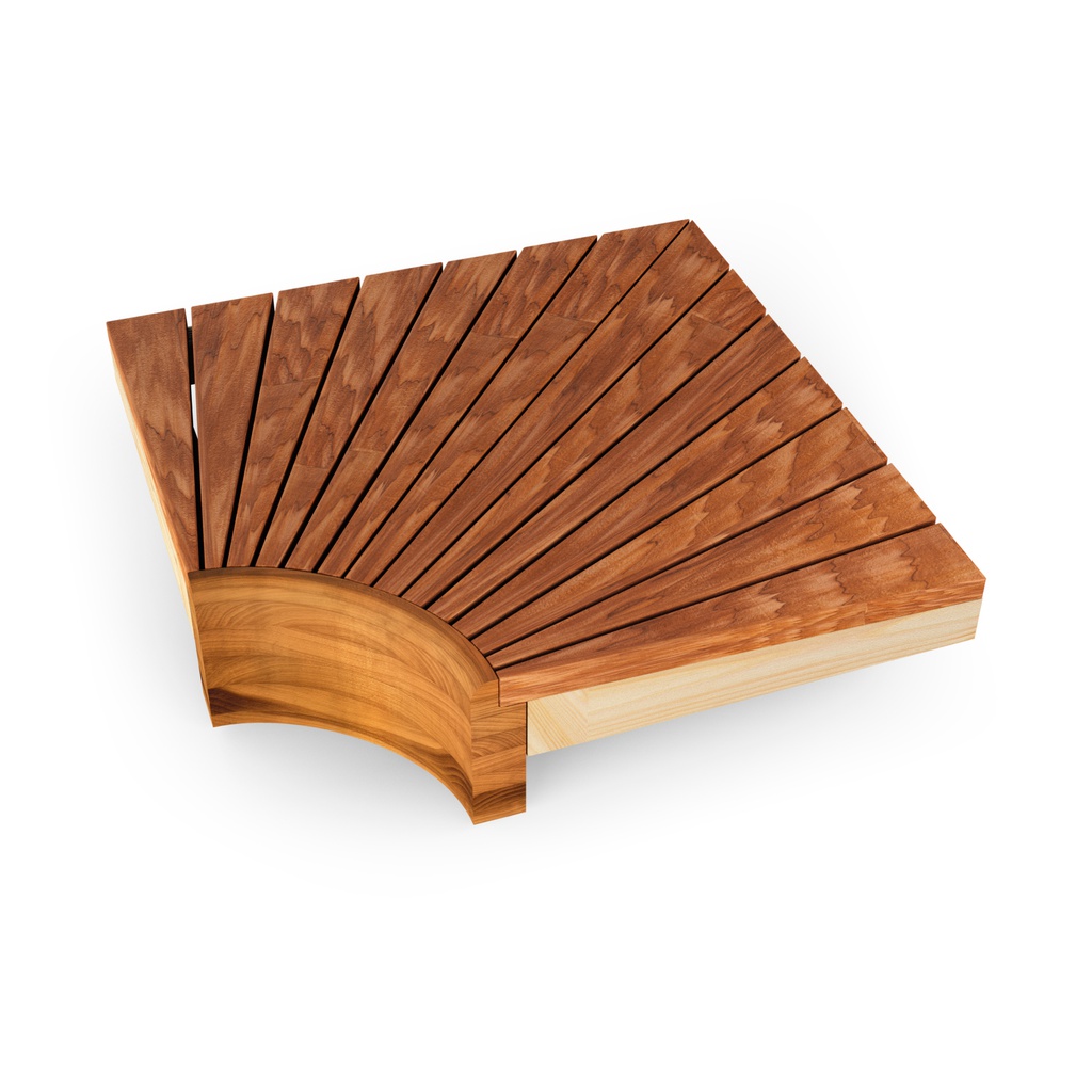 Classic-Valmiskulmalaude Lämpökäsitelty Haapa 600/800x800 mm