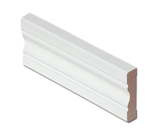 [468-00] Peitelista MDF 12x58x2200 mm Koriste Valkoinen