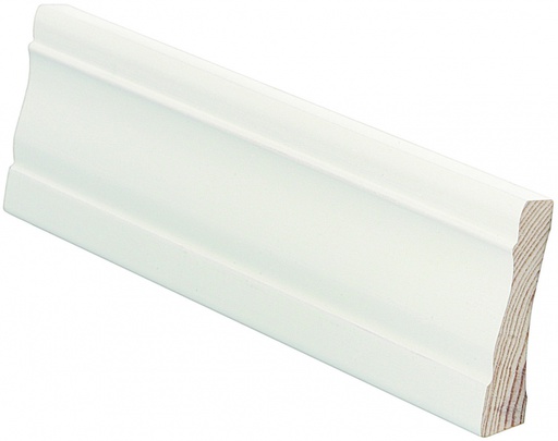 Jalkalista Mänty 15x70x3600 mm Koriste Valkoinen