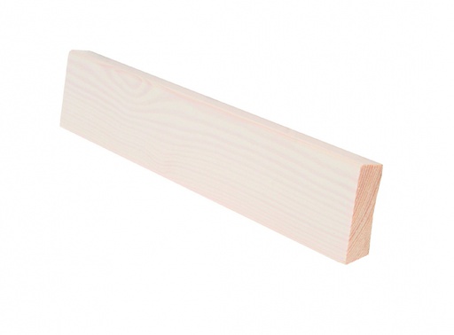 Jalkalista Mänty 12x42x3600 mm Valkolakattu