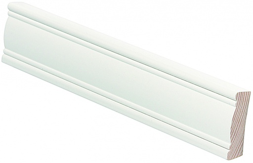 [1047APE36] Jalkalista Mänty 12x42x3600 mm Koriste Valkoinen