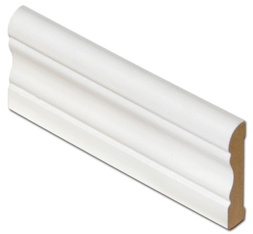 [376-20] Jalkalista MDF 12x58x3300 mm Koriste Valkoinen