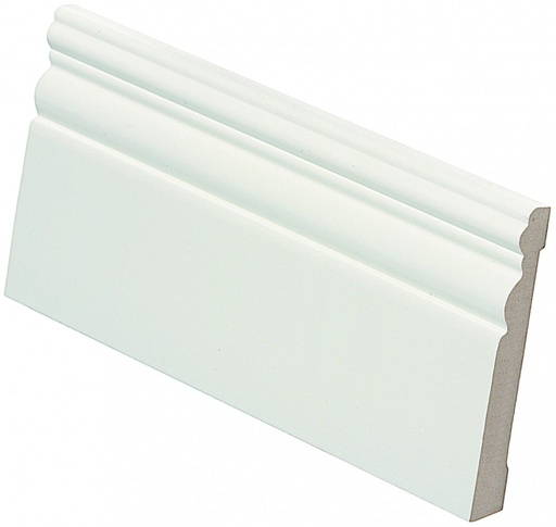 Jalkalista MDF 12x95x3300 mm Koriste Valkoinen