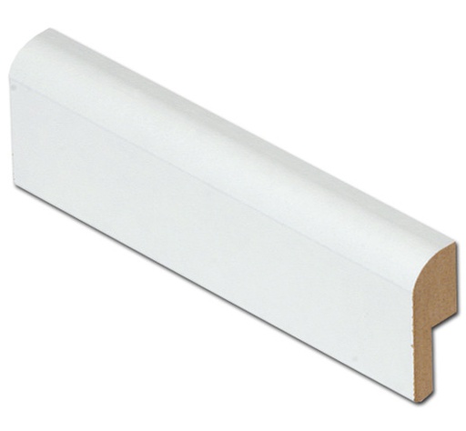 16x42 Jalkalista MDF Johtoura Valkoinen l=2,75m