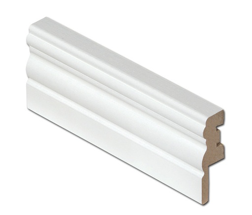 [382-00] Jalkalista MDF 19x60x2800 mm Koriste Valkoinen