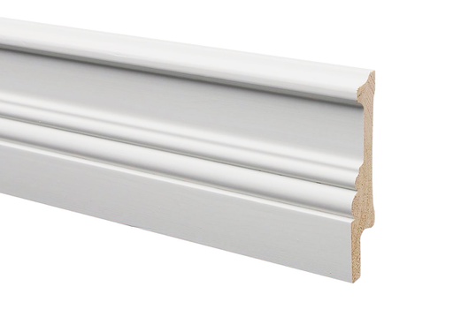 [6741] Jalkalista Mänty 20x118x3200 mm Koriste Valkoinen