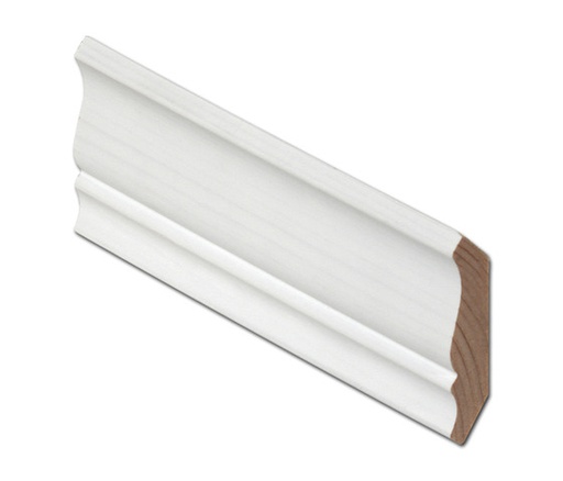 [574-00] Kattolista Mänty 15x65x3300 mm Koriste Valkoinen