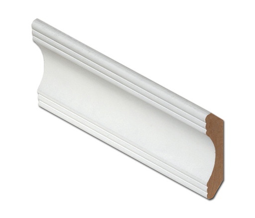 16x63 Kattolista MDF Koriste Valkoinen l=2,8m