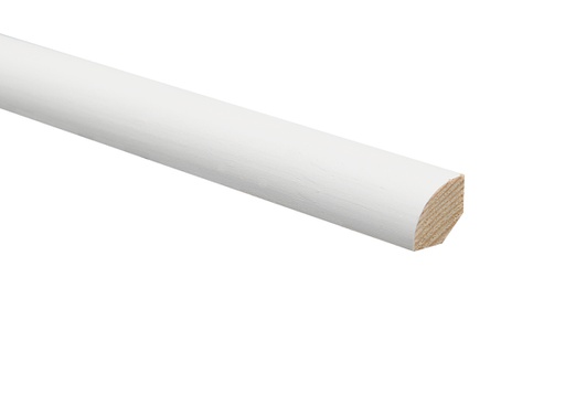 [5733] Pyörölista Mänty 15x15x3200 mm 1/4 Pyöreä Valkoinen