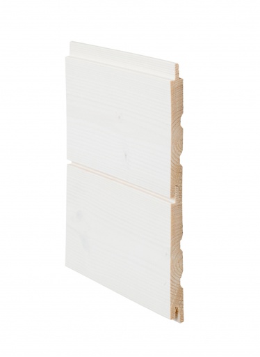 Kuusipaneeli 14x120x2370 mm STS Valkolakattu (1,29m2/pkt, 5kpl/pkt)