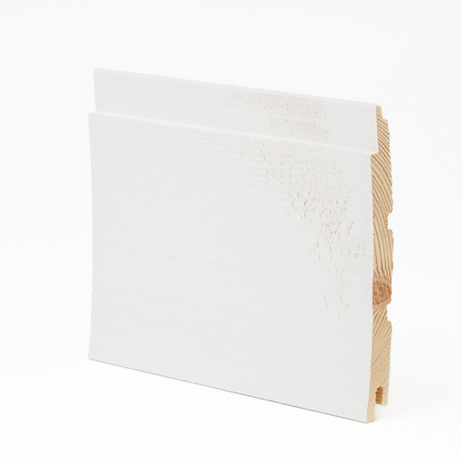 Mäntypaneeli 14x145x2350 mm Kuura 2-Laatu Puhdas Valkoinen (1,83 m2/pkt, 6kpl/pkt)