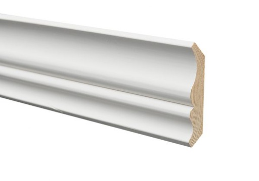 [5537] Kattolista Mänty 16x90x3200 mm Koriste Valkoinen