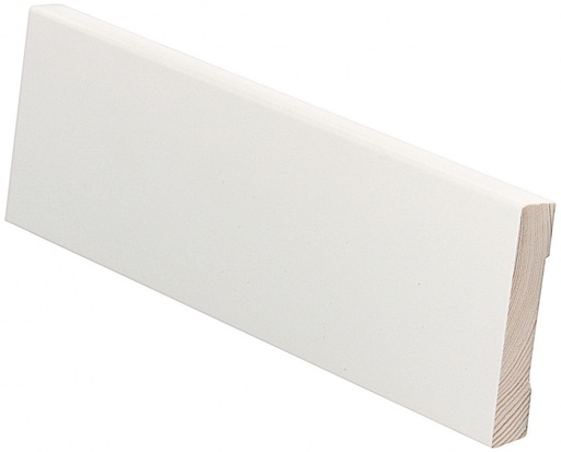 [Poistuva] Jalkalista Mänty 12x70x3300 mm Valkoinen