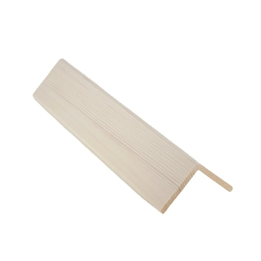 Reunalista Mänty 42x42/35x2400 mm Valkolakattu