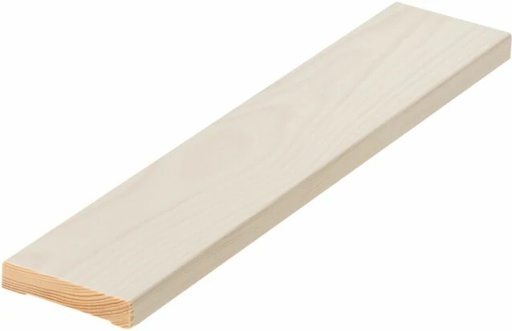 [Poistuva] Peitelista Mänty 12x58x3600 mm Valkolakattu