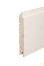 Kuusipaneeli 18x145x2370 mm STS Harjattu Valkoinen (1,55 m2/pkt, 5kpl/pkt)