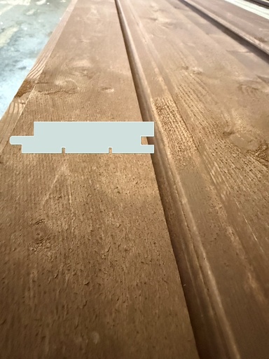 Ulkoverhouspaneeli 23x120 mm UTS Pohjamaalattu RR31