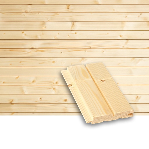 Kuusipaneeli  15x95x3000 mm STS4 Valeura (1,53m2/pkt, 6kpl/pkt)